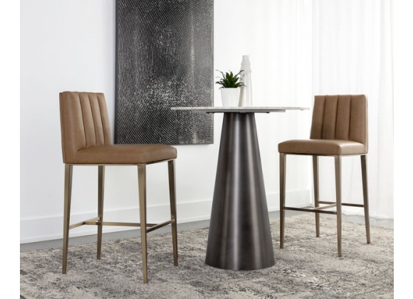 Sunpan Wilbur Barstool - Milliken Cognac Set