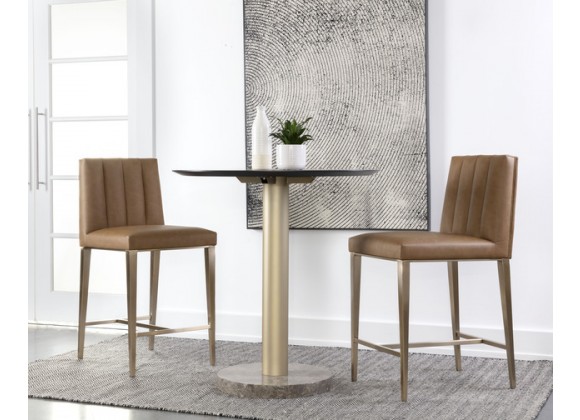 Sunpan Wilbur Counter stool - Milliken Cognac Set