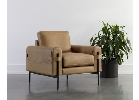 Sunpan Camus Armchair - Ludlow Sesame Leather - Lifestyle