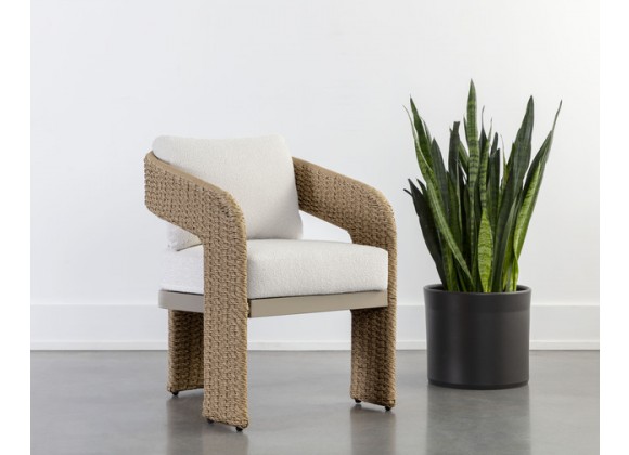 unpan Pylos Dining Armchair - louis cream Natural