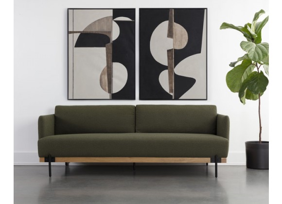 Sunpan Saul Sofa - Copenhagen Olive
