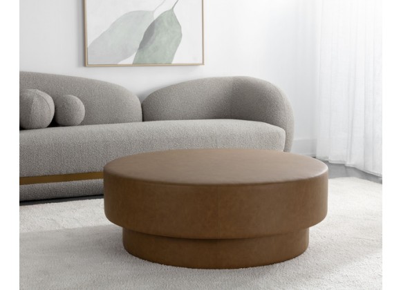 Sunpan Arlo Ottoman - Milliken Cognac - Lifestyle
