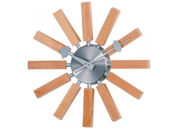 Stilnovo George Nelson Wood Spokes Clock