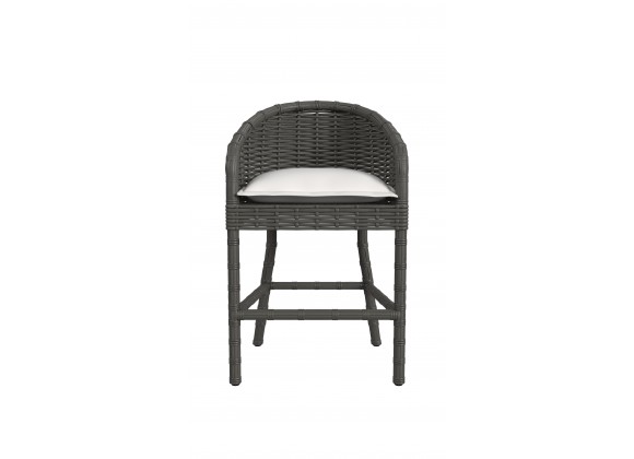 Sunset West Cabo Counter Stool in Soothe Pearl w/ Flange Welt