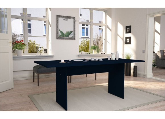 Manhattan Comfort Nomad 67.91 Modern Dining Table in Tatiana Midnight Blue