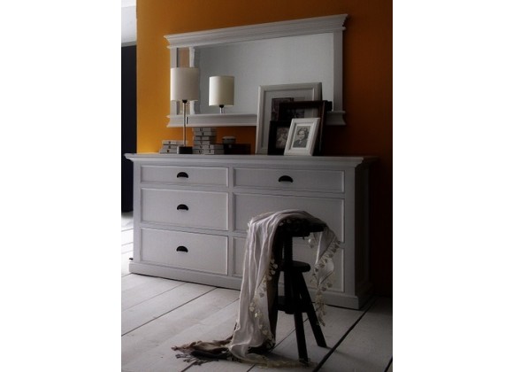 Nova Solo Halifax White Mahogany Dresser w/ 6 Drawers - Lifestyle