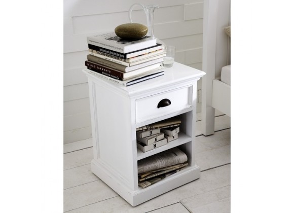 Nova Solo HALIFAX Bedside Table w/ 1 drawer & 2 shelves