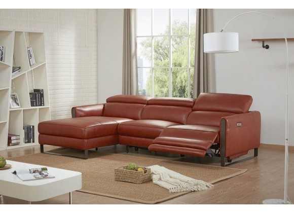 J&M Furniture Nina Premium Leather Sectional LHF