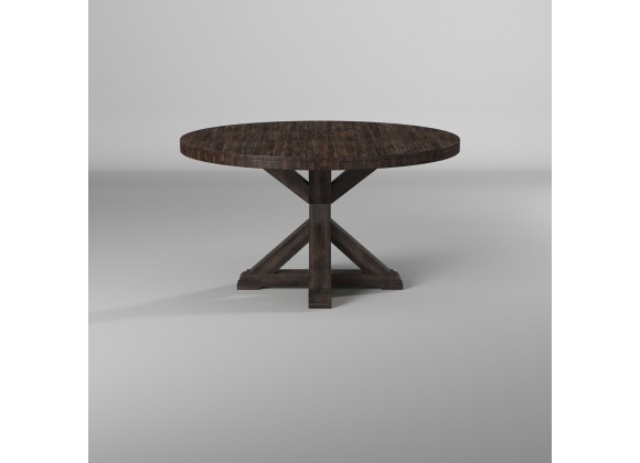Alpine Furniture Newberry Round Dining Table in Salvaged Grey