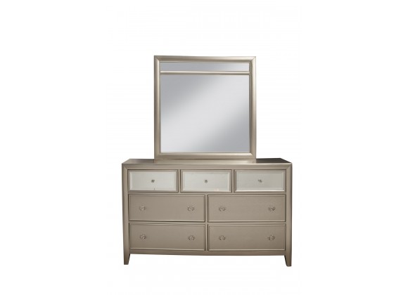 Alpine Furniture Silver Dreams Mirror in Silver - Front