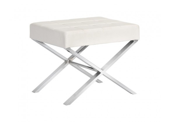 SUNPAN Mercer Bench - White, Frontview