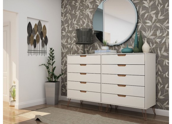Manhattan Comfort Rockefeller Dresser Off White