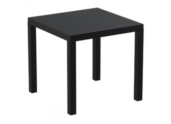 Ares Resin Square Dining Table Black 31 inch