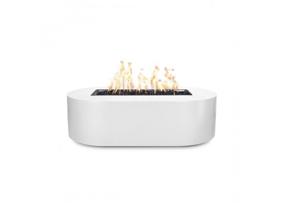 The Outdoor Plus Bispo 72" x 24" Fire Pit - Powder Coated White