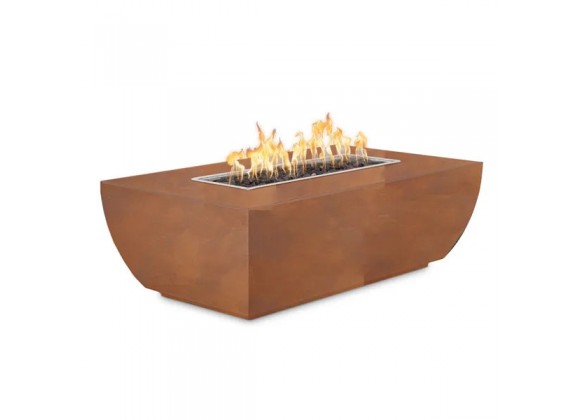 The Outdoor Plus Avalon Corten Steel Fire Pit - 15” Tall
