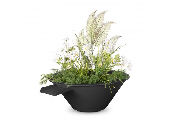 The Outdoor Plus Cazo Powder Coated Planter with Water Bowl
