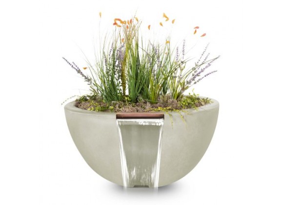 The Outdoor Plus Luna GFRC Planter & Water Bowl 