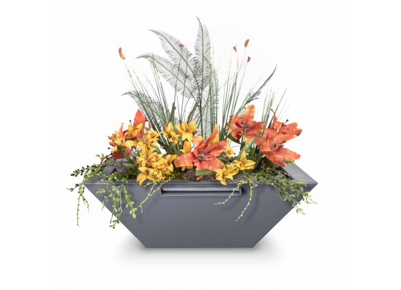 The Outdoor Plus Maya Powder Coated Planter & Water Bowl