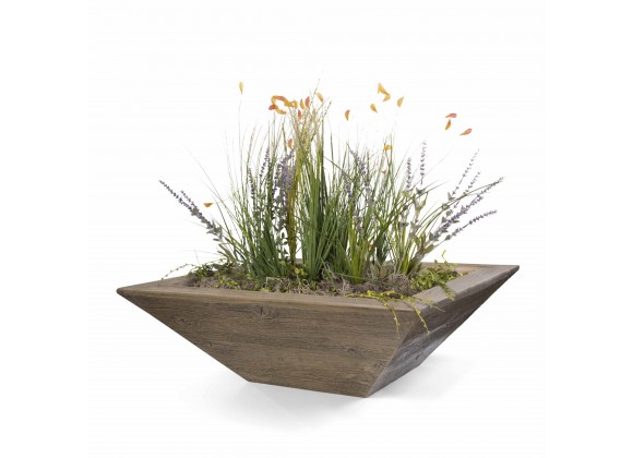 The Outdoor Plus Maya Wood Grain Planter Bowl