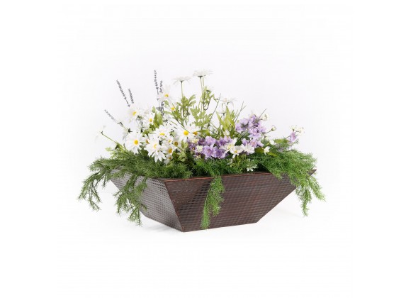 The Outdoor Plus Maya Hammered Copper Planter Bowl