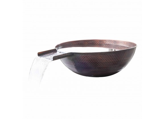 The Outdoor Plus Sedona Hammered Copper Water Bowl