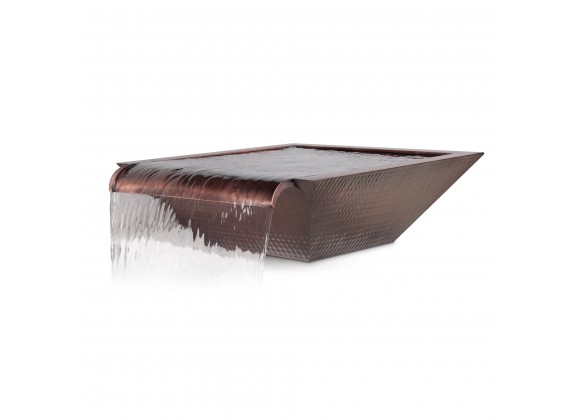 The Outdoor Plus Maya Hammered Copper Water Bowl - Wide Spillway