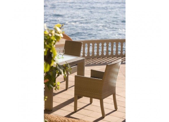 Hospitality Rattan Patio Rubix Stackable Armchair 