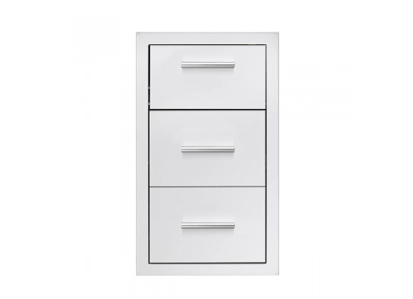 Summerset Grills 17 Vertical 2-Drawer And Paper Towel Holder Combo With Masonry Frame Return