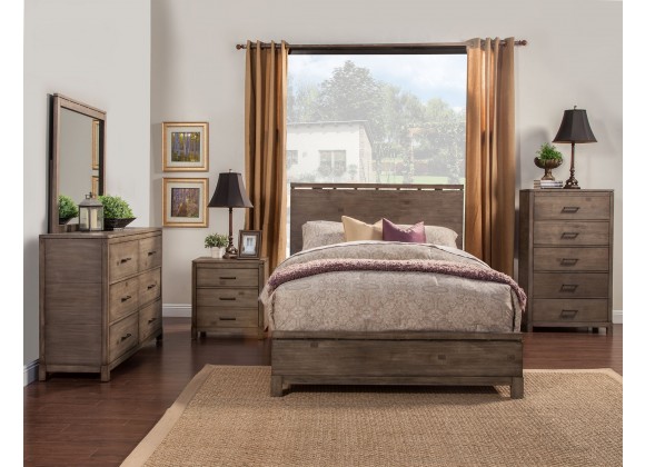 Alpine Furniture Sydney Nightstand in Weathered Grey - Lifestyle