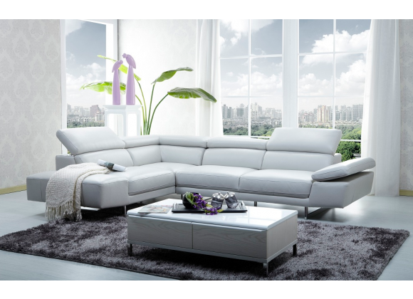 J&M Furniture 1717 Italian Leather Sectional