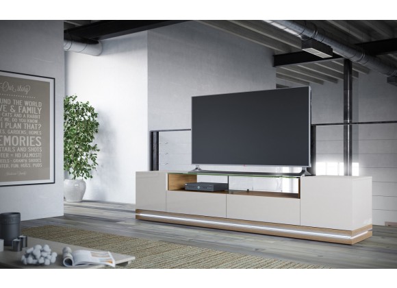 Vanderbilt TV Stand - Maple Cream and Off White