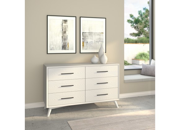 Alpine Furniture Tranquility Dresser in White - Lifestyle