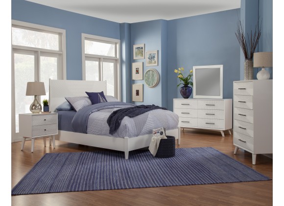  Alpine Furniture Tranquility Full Bed in White - Lifestyle