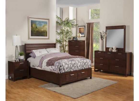 Alpine Furniture Urban Mirror in Merlot - Lifestyle