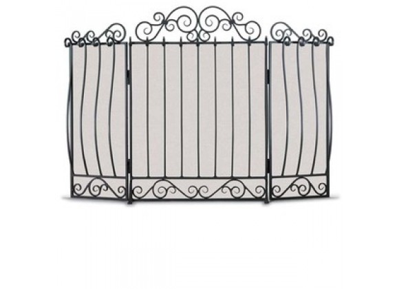 Fireside America Napa Forge Villa 3 Panel Screen in Pewter