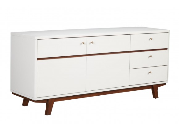 Alpine Furniture Dakota TV Console - Angled and Closed