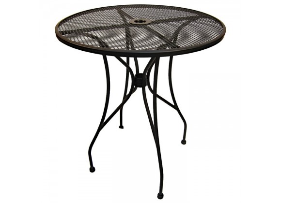 H&D Seating Round  Wrought Iron Mesh Top Table w/ Bar Height Base