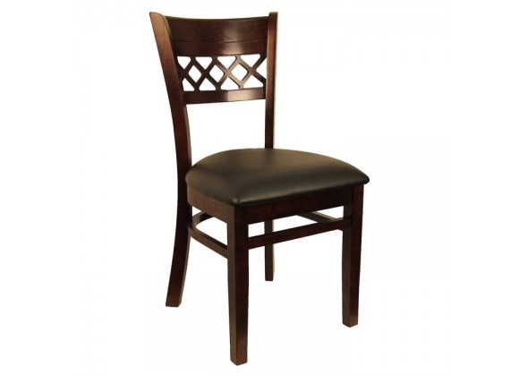 H&D Seating Lattice Back Wood Chair 