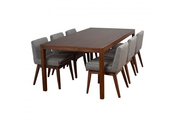 Midtown Concept Ruby 7 Piece Coral Rectangular Dining Set