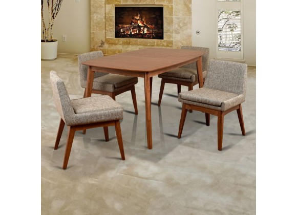 Midtown Concept Ruby 5 Piece Cream Rectangular Dining Set