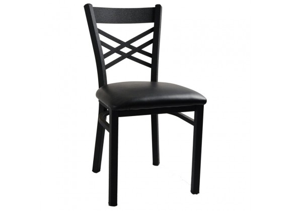 H&D Seating Cross Back Metal Chair - Set of 2