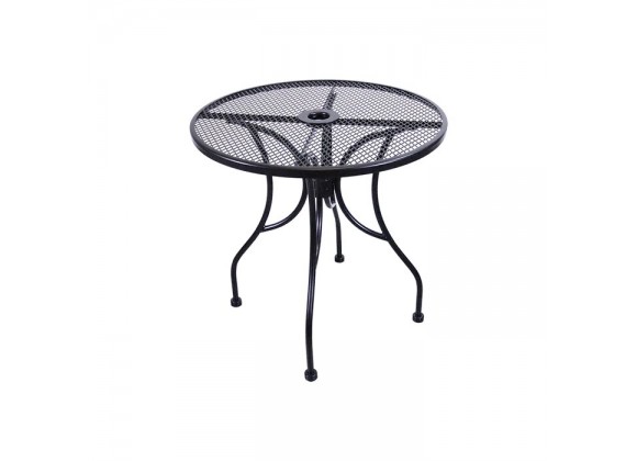 H&D Seating Round Wrought Iron Mesh Top Table w/ Base