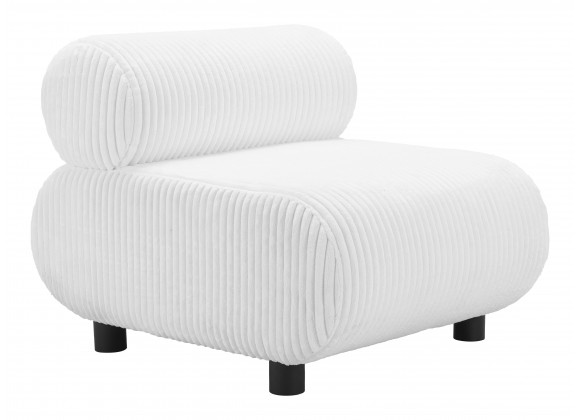 Zuo Modern Rahat Accent Chair in White - Angled