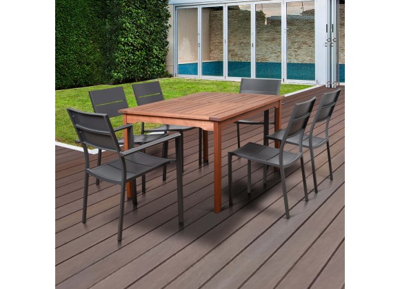 International Home Miami Amazonia Koningsdam 7 Piece Rectangular Patio Dining Set