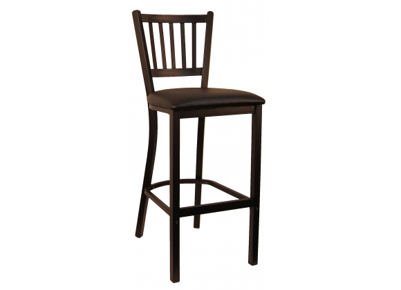 H&D Seating Vertical Back Metal Barstool