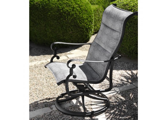 Woodard Avondale Padded Sling Dining Arm Chair - Lifestyle Angled