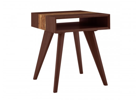 Greenington Azara Tiger End Table, Sable - Front Side Angle