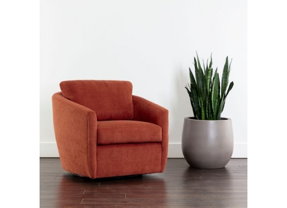 Sunpan Irina Swivel Lounge Chair in Treasure Russet  - Lifestyle