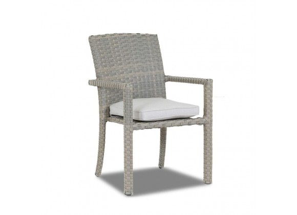 Majorca Dining Chair with Cushions in Cast Silver