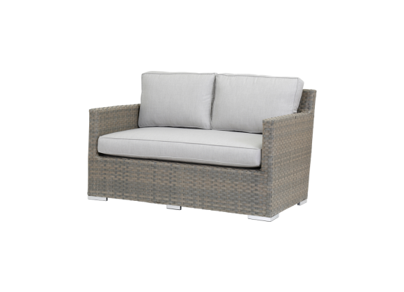 Majorca Loveseat With Cushions In Cast Silver